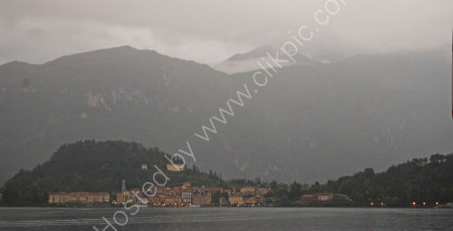 Early morning view across the Lake to Bellagio