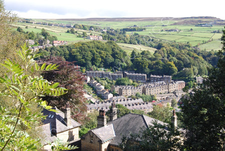 Looking down on Hebden Bridge