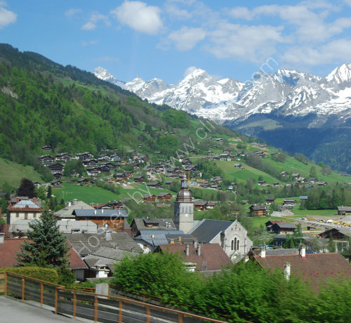 The village of Le Reposoir on the Col de la Colombiere