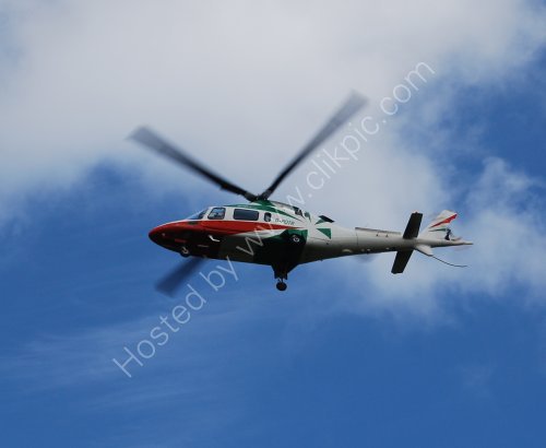 Helicopter coming into land at Aintree