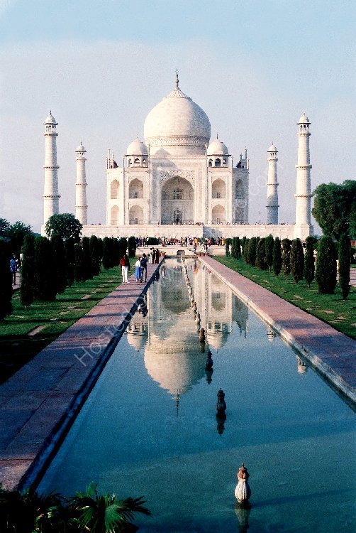 Monument - Taj Mahal - a white marble mausoleum, Agra, Uttar Pradesh, India
