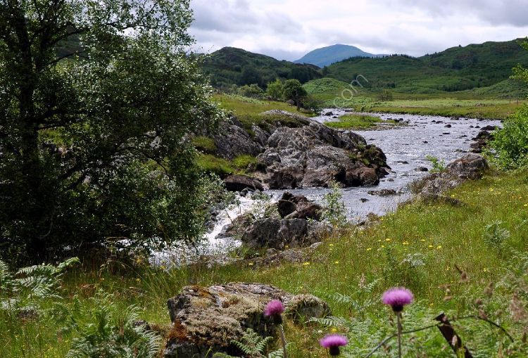 SCOTLAND - River near the Monadhlaith Mountains near Rannoch Moor