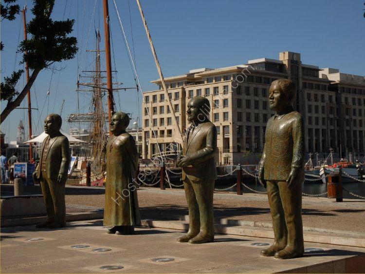 SOUTH AFRICA - Nobel Square, Cape Town, commemorating Albert Luthuli, Archbishop Emeritus Desmond Tutu, F.W. de Klerk, and Nelson Mandela
