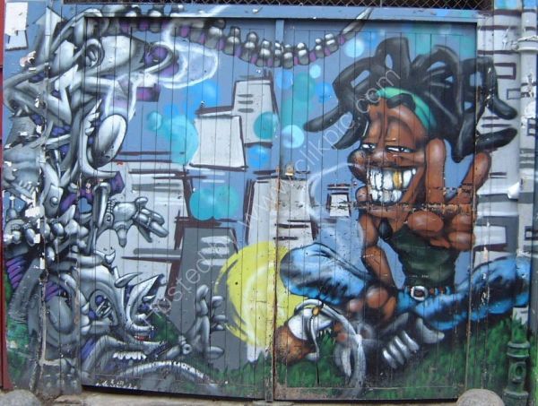 Painted Garage Door, Portobello Road, London