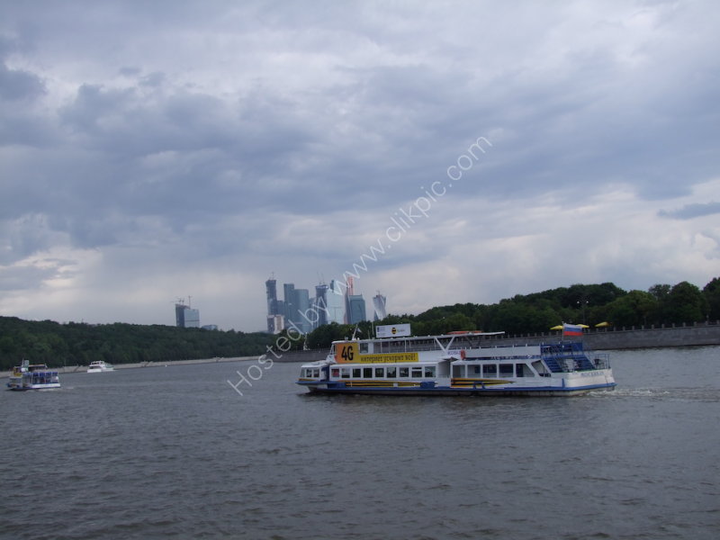 High Rise Moscow Office Buildings seen from the river