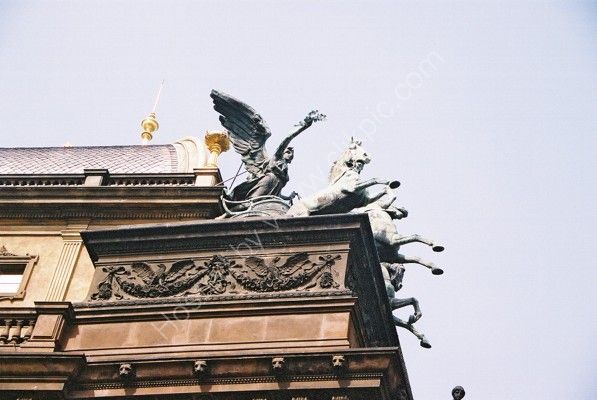 Detail on the National Theatre, New Town, Prague