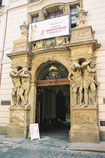 Doorway at Clam-Gallas Palace, 1714, Old Town, Prague