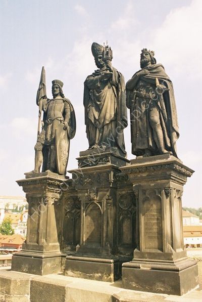 St Norbert, St Wenceslas & St Sigismund, 1853, Charles Bridge, Prague