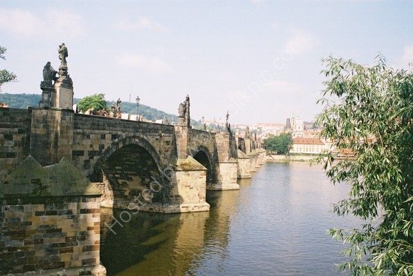Charles Bridge view from Old Town Side, Prague