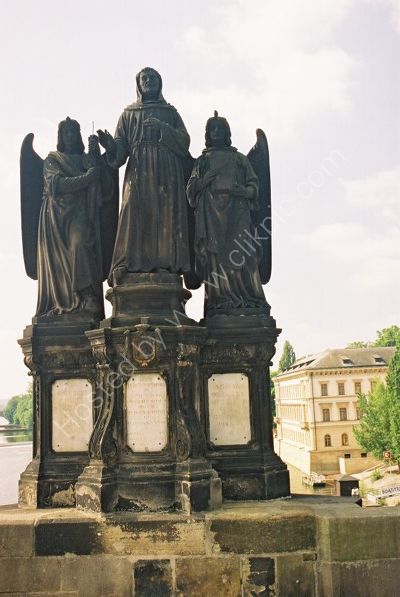 St Francis of Assisi with two Angels, 1855, Charles Bridge, Prague