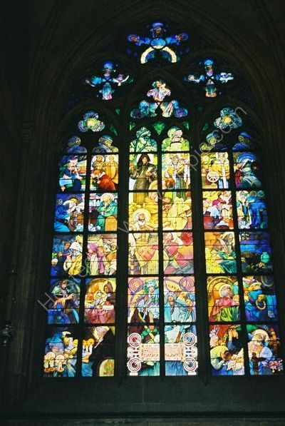 Stained Glass Window, St Vitus's Catherdral, Prague Castle
