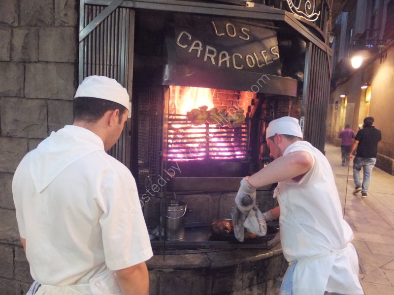 Street side Barbecue, Los Caracoles Restaurant