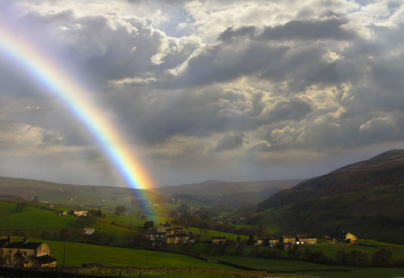 Which lucky person lives at the end of the rainbow ?