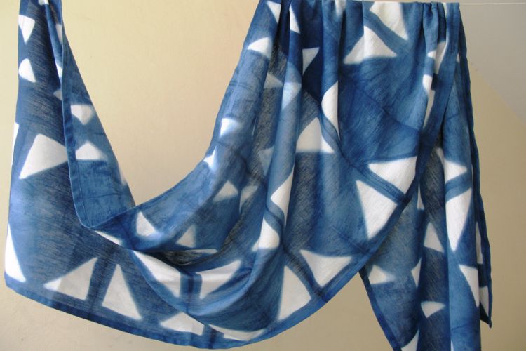 2822502-Indigo-Cotton Scarf