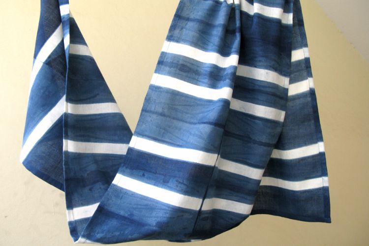2822507-Indigo Cotton Scarf