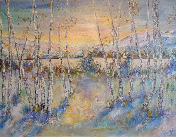 Sunrise over the snow
