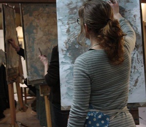 Artist in the studio