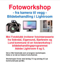 Moi fotoklubb arrangerer workshop