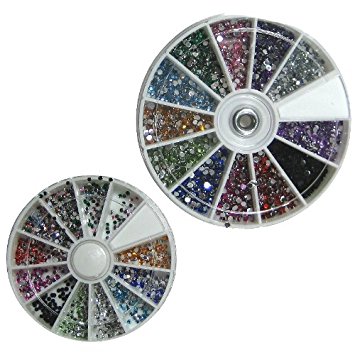 Multi Coloured Nail Art Rhinestone Wheel €6