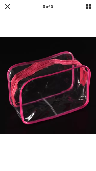 Clear Plastic Makeup Bag €4.95