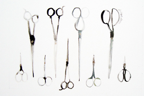 Nine Pairs of Scissors