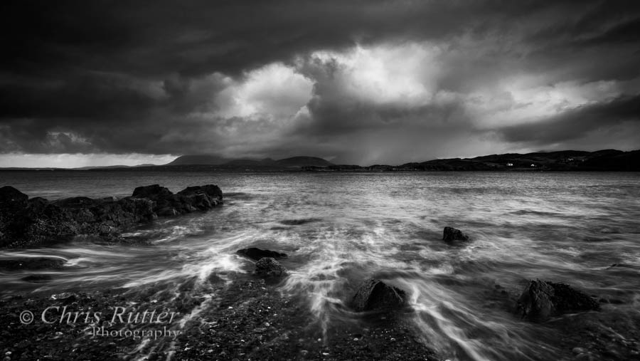 Tarskavaig rocks and sea