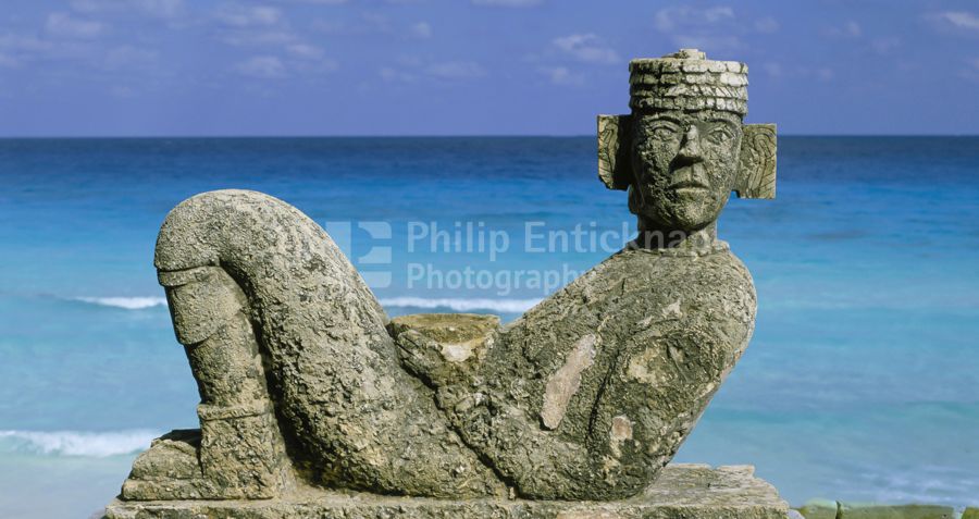 Chacmool statue, Cancún, Mexico