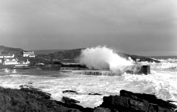 Collieston storm. Weather news. Scotland's east coast.