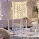 Double draped backdrop