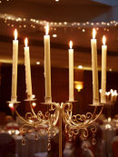 Antique gold candleabra