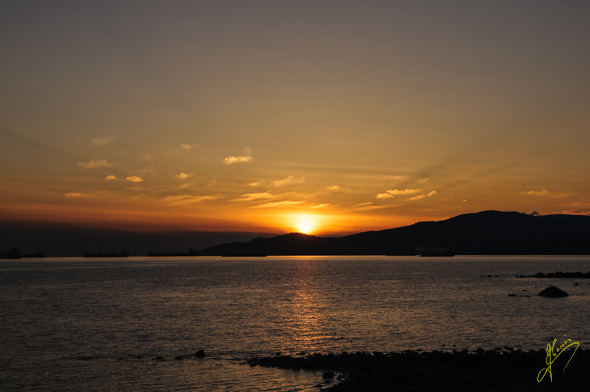 Sunset at English Bay.