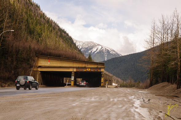 Rogers Pass Avalanche Tunnel.