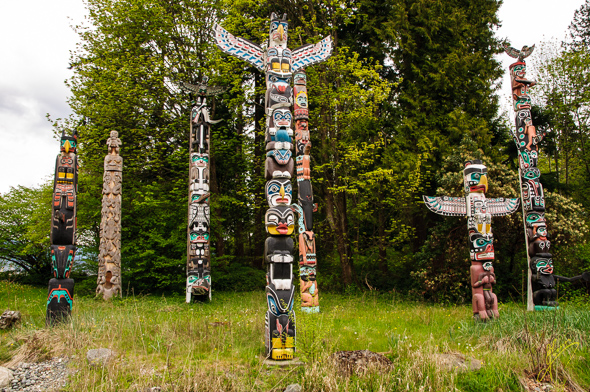 Stanley Park, Totem Poles.