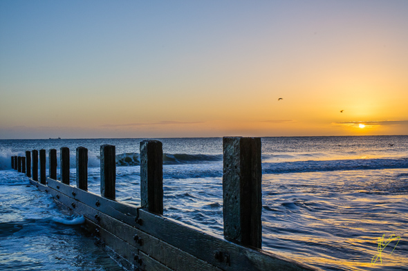 Sunrise at Waxham Beach.
