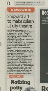 Evening Express: Shipyard art to make splash at city theatre