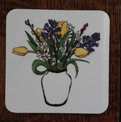 Spring flowers coaster