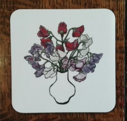 Sweet peas coaster