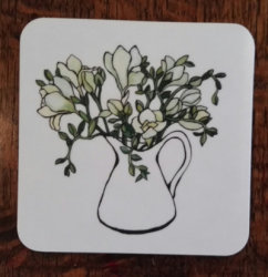 White freesias coatser