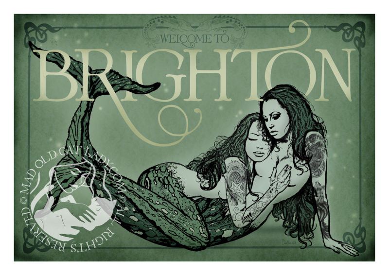 Brighton Mermaids A3 digital print