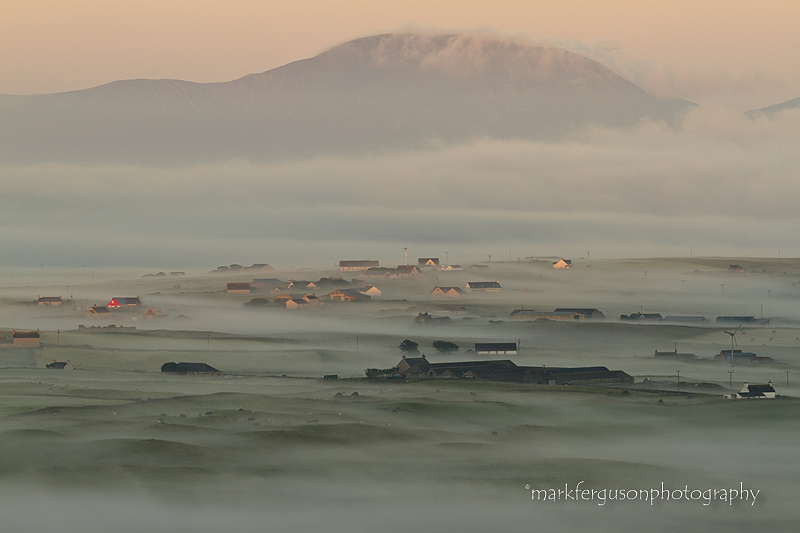 Misty dawn over Harray