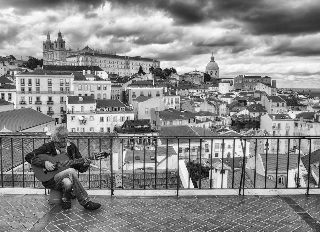 Guitar Player at Portas Do Sol, Lisbon