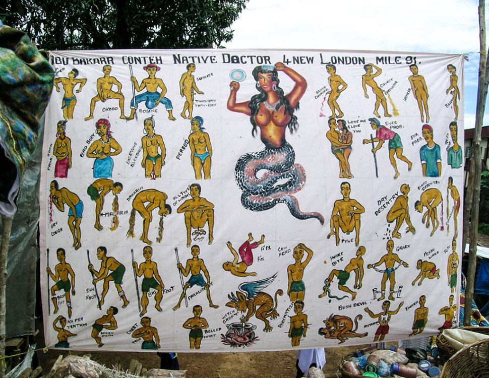 Witch Doctors stall. Sierra Leone