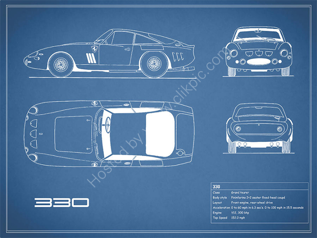 Ferrari 330 Blueprint