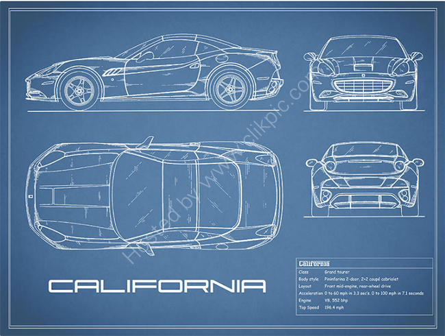 The Ferrari California Blueprint