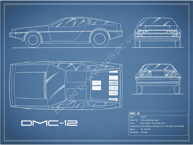 The Delorean DMC-12 Blueprint