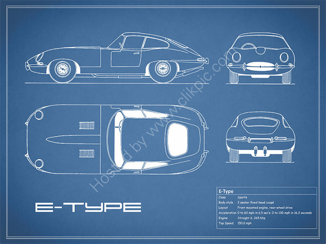 Jaguar E-Type Blueprint