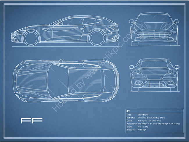 The Ferrari FF Blueprint