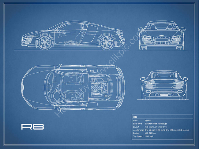 Audi R8 Blueprint