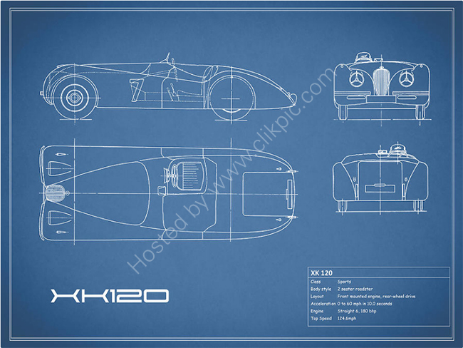 Jaguar XK120 Blueprint