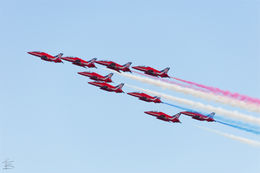 Red Arrows at Weymouth Carnival 2014.